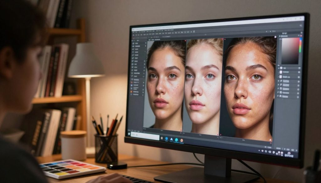 fix tips for realistic AI skin texture